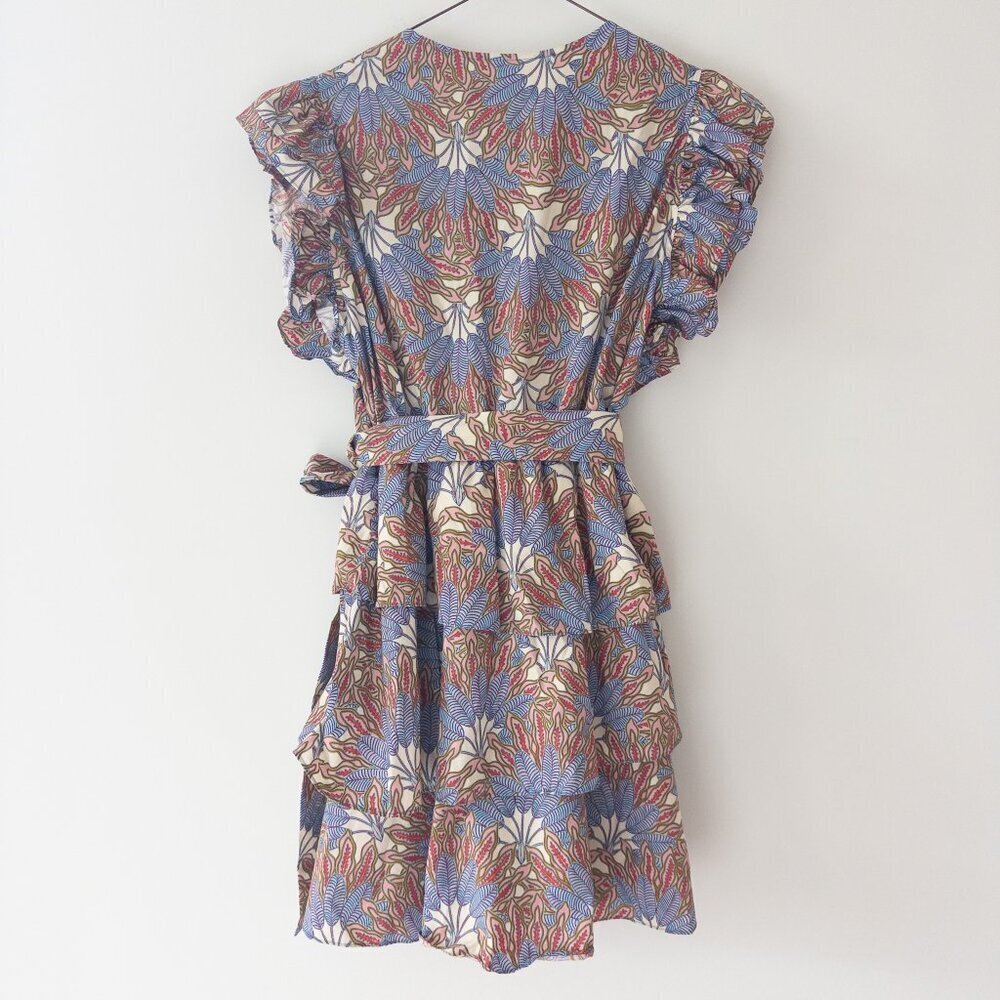 Marie Oliver Fiona Tiered Dress Pacific Palm, Size M 100% Cotton - Picture 8 of 10